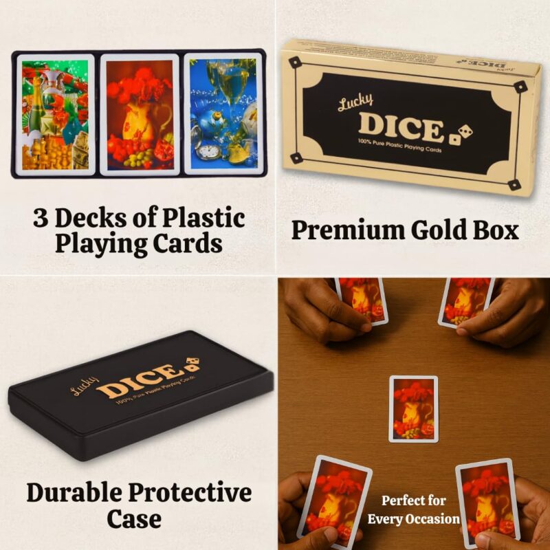Lucky Dice Waterproof Plastic Playing Cards — Triple Pack — product photo 5